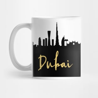 DUBAI UAE DESIGNER SILHOUETTE SKYLINE ART Mug